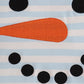 Blue snowman embroidery stripe bubble