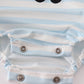 Blue snowman embroidery stripe bubble