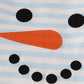 Blue snowman embroidery stripe pants set