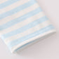 Blue snowman embroidery stripe pants set