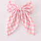 Pink gingham sailor bow