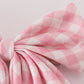 Pink gingham sailor bow
