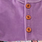 Purple butterfly print velvet dress