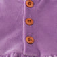 Purple butterfly print velvet ruffle pants set