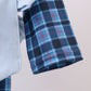 Navy nativity embroidery plaid ruffle bubble