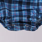 Navy nativity embroidery plaid bubble