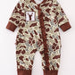 Camouflage antler embroidery girl romper