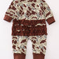 Camouflage antler embroidery girl romper