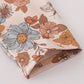 Khaki deer embroidery floral pants set