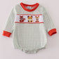 Fox embroidery gingham bubble