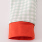 Fox embroidery gingham bubble