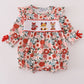 Fox embroidery floral print bubble