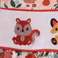 Fox embroidery floral print bubble