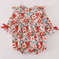 Fox embroidery floral print bubble