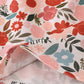 Fox embroidery floral print dress