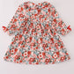 Fox embroidery floral print dress