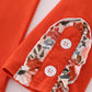 Fox embroidery floral print pants set