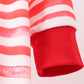 Red stripe character applique romper