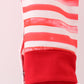 Red stripe character applique romper