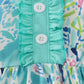 Green meadow splash ruffle pants set