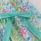 Green meadow splash ruffle dress