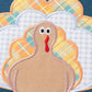 Navy thanksgiving turkey applique boy top