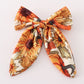 Pumpkin print hair sailor bow