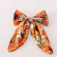 Pumpkin print hair sailor bow