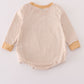 Khaki deer embroidery stripe bubble