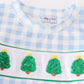 Green christmas tree french knot boy set