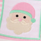 Pink stripe christmas santa claus embroidery women gown