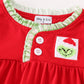 Red christmas grinch french knot girl gown