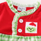 Red christmas grinch french knot baby gown