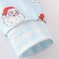 Blue christmas santa claus unisex pajamas set