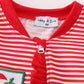 Red stripe christmas santa claus zipper girl romper