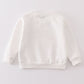 White MAMA&MINI applique fleece mom&me sweatshirt