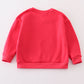 Red MAMA&MINI applique fleece mom&me sweatshirt