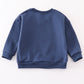 Navy MAMA&MINI applique fleece mom&me sweatshirt