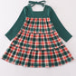 Forest merry christmas plaid mom&me dress
