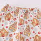 Christmas gingerbread house print boy pajamas set