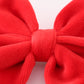 Red velvet girl piggie hair bow