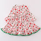 Christmas candy cane ruffle dress