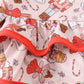 Red nutcracker girl bloomer set