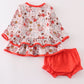 Red nutcracker girl bloomer set