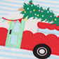 Blue christmas camper van applique girl set