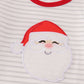 Red christmas santa claus applique stripe girl romper