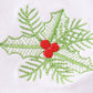 Green christmas holly embroidery boy set