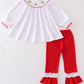 White christmas holly bishop girl set