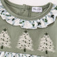 Sage christmas tree embroidery girl set