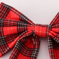 Red plaid girl hair sailor bow